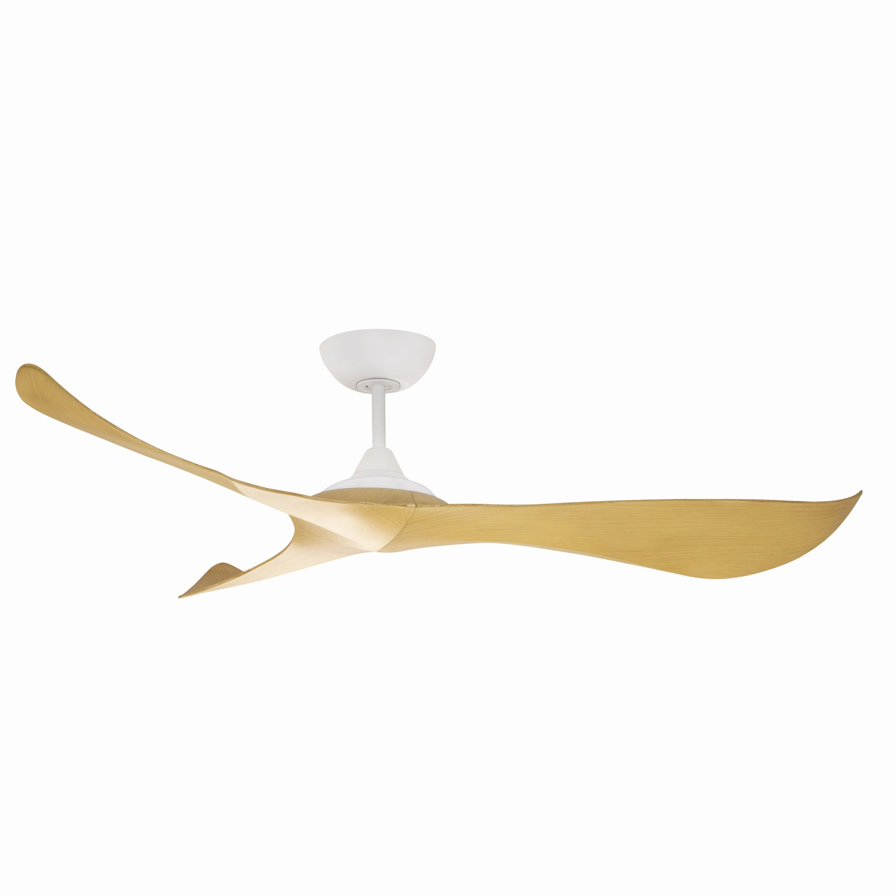 Keanu 56" Ceiling Fan Matte White / Teak medium electric fans for multi-room use