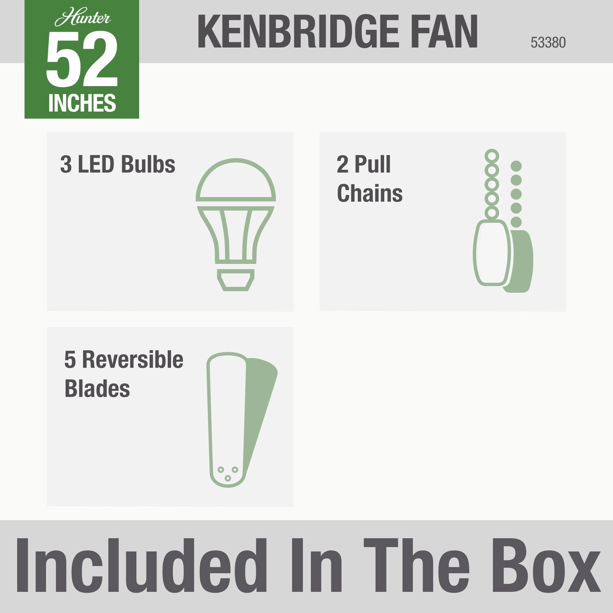Kenbridge 52"Ceiling Fan Brushed Nickel