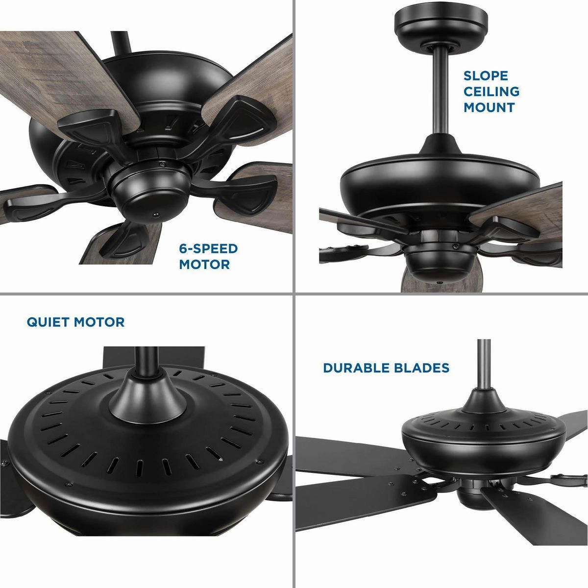 Kennedale 72"Ceiling Fan Matte Black