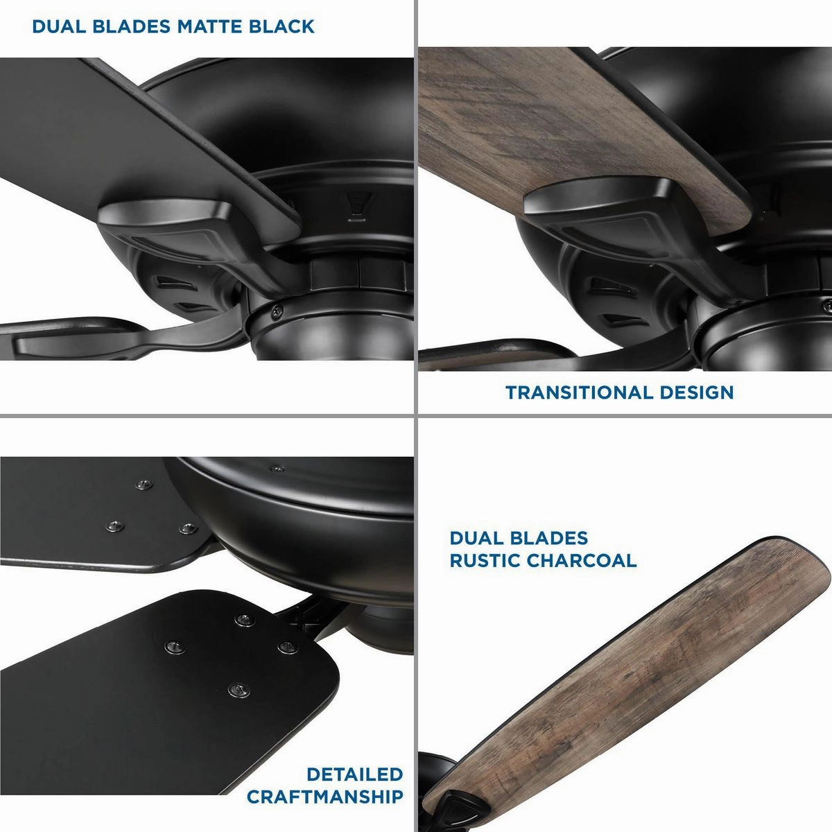 Kennedale 72"Ceiling Fan Matte Black
