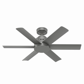 Kennicott 44"Ceiling Fan Matte Silver hugger fans for rooms with low ceilings