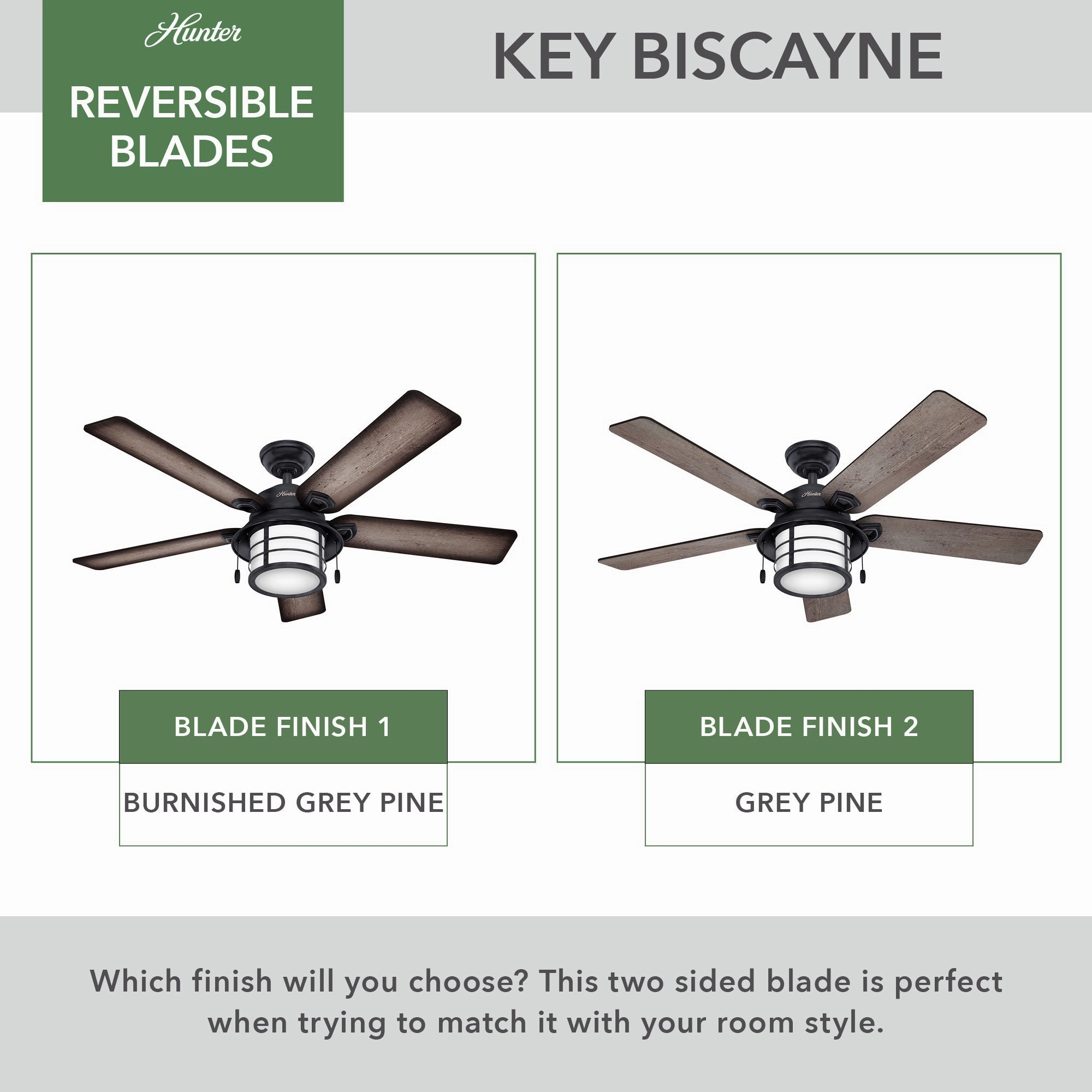Key Biscayne 54"Ceiling Fan Weathered Zinc