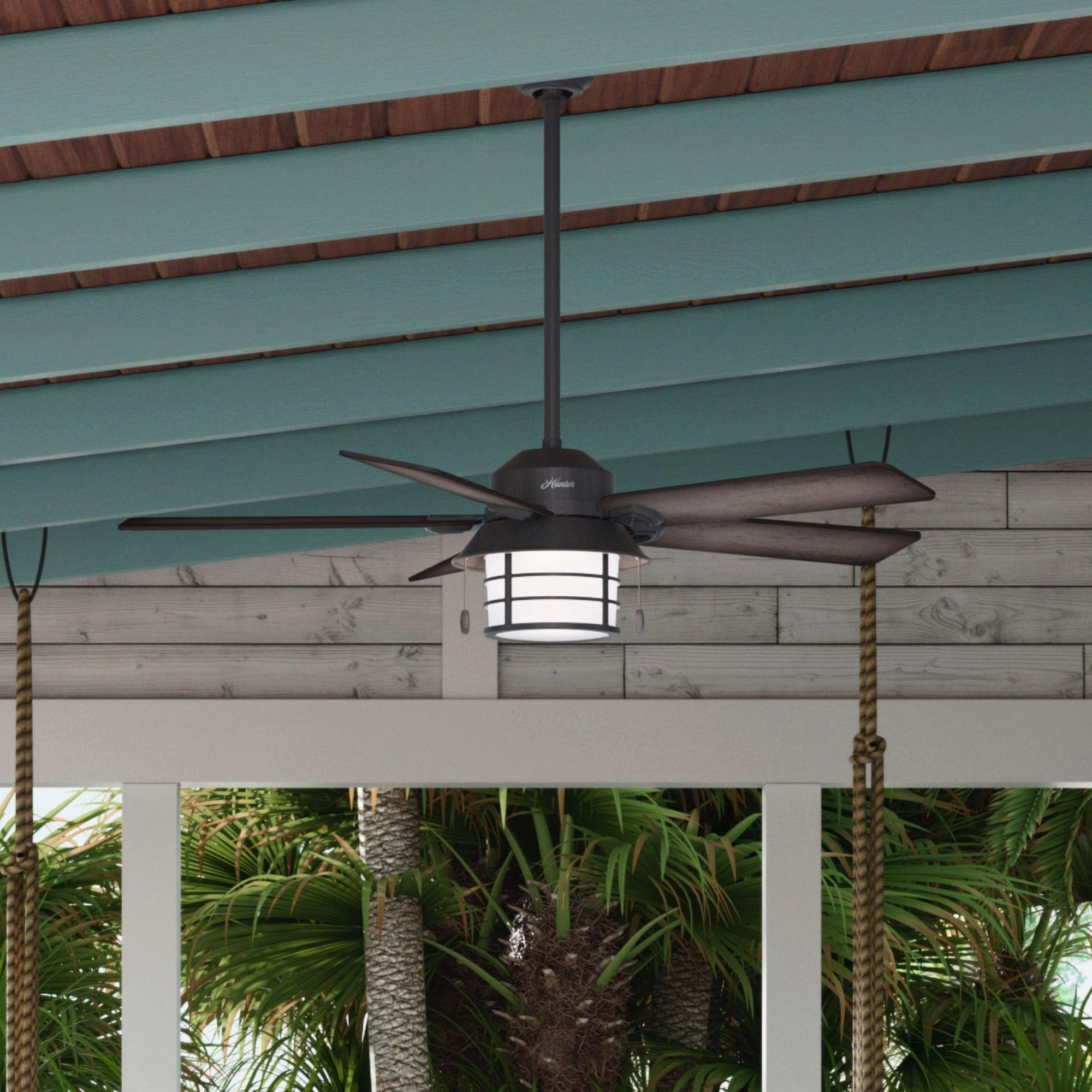 Key Biscayne 54"Ceiling Fan Weathered Zinc