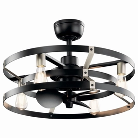 Kichler 25 Inch Cavelli Fan LED quiet ceiling fans with remote control