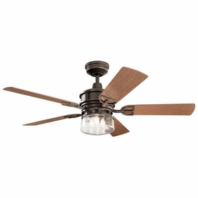 Kichler 52 Inch Lyndon Patio Fan LED efficient ceiling fans for home cooling