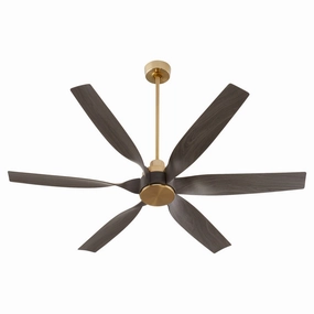 Kimbo 60" Patio Fan Aged Brass oscillating medium fans with strong airflow