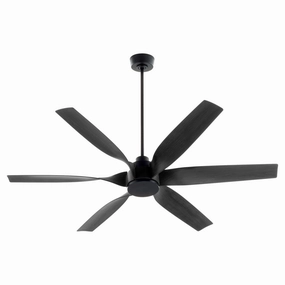 Kimbo 60" Patio Fan Matte Black energy-efficient medium fans with remote