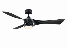 Klear 56"Ceiling Fan Black stylish medium fans for contemporary homes
