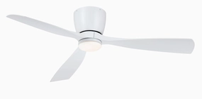 Klinch 52 52"Ceiling Fan Matte White energy-efficient medium fans with remote