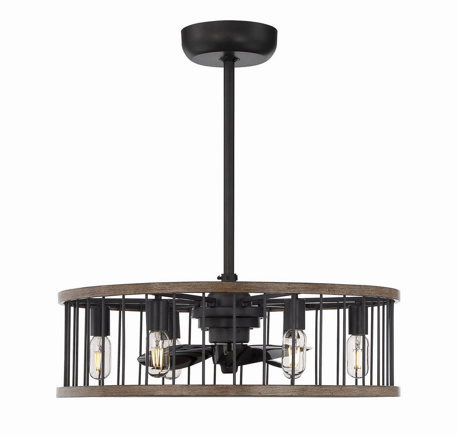 Kona Six Light Fan D'lier Sapele decorative fandeliers with lights