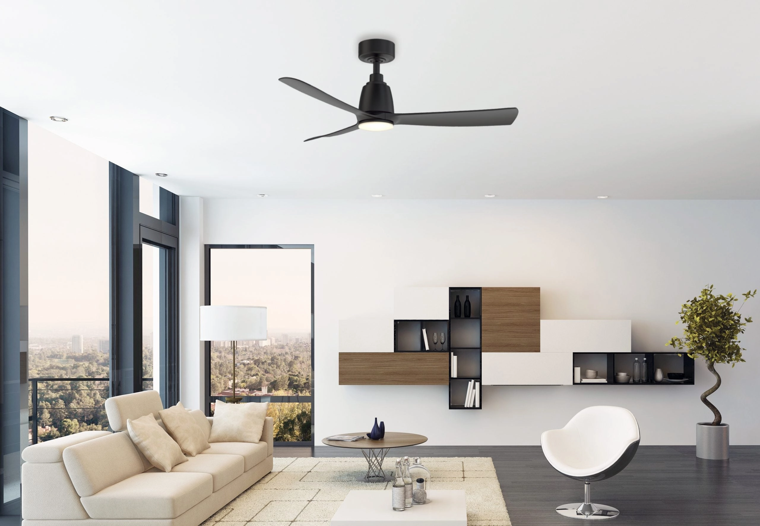 Kute 44 44"Ceiling Fan Black