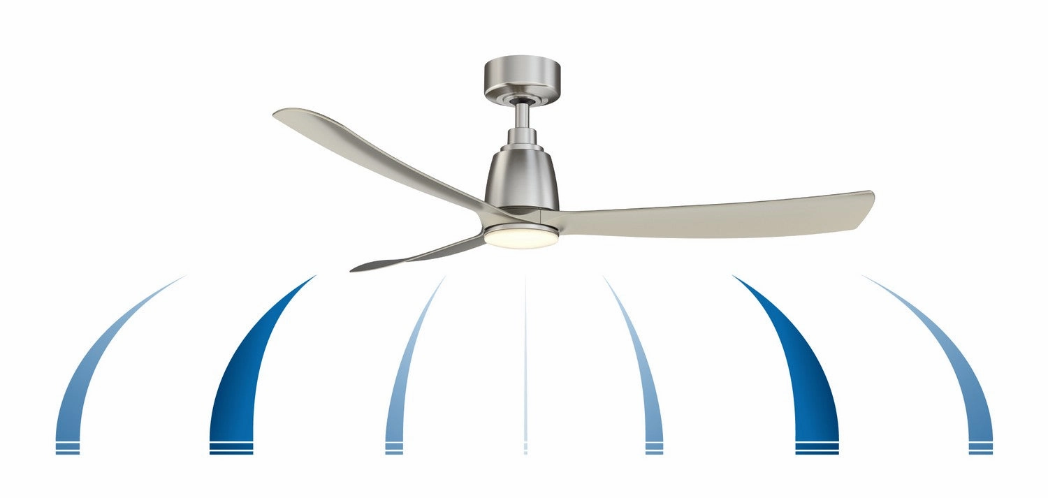 Kute 52 52"Ceiling Fan Brushed Nickel