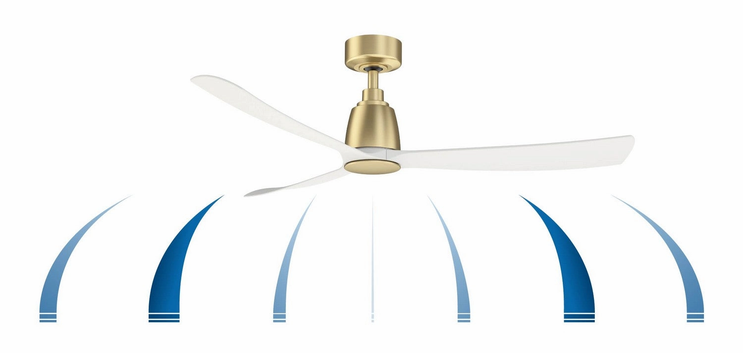 Kute 52 52"Ceiling Fan Brushed Satin Brass