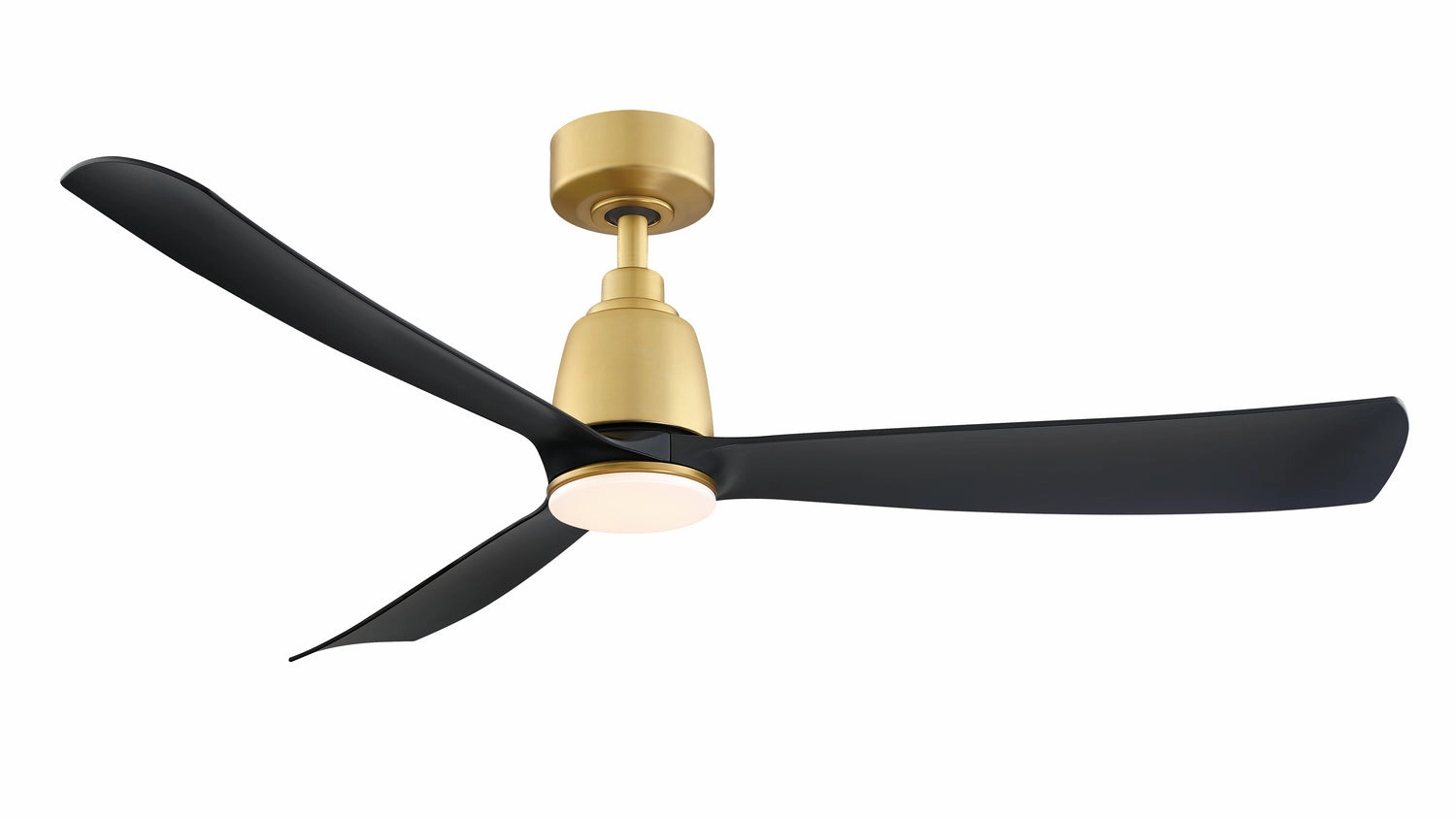 Kute 52 52"Ceiling Fan Brushed satin Brass energy-efficient medium fans with remote