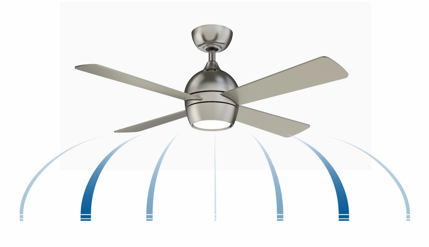 Kwad 44 44"Ceiling Fan Brushed Nickel