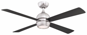 Kwad 52 52"Ceiling Fan Brushed Nickel compact medium fans for desks and counters