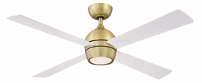 Kwad 52 52"Ceiling Fan Brushed Satin Brass affordable medium fans for summer