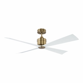Launceton 56"Ceiling Fan Hand Rubbed Antique Brass home cooling fans in medium size
