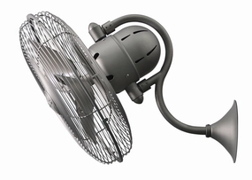 Laura 16"Wall Fan Brushed Nickel quiet small fans for desk or nightstand