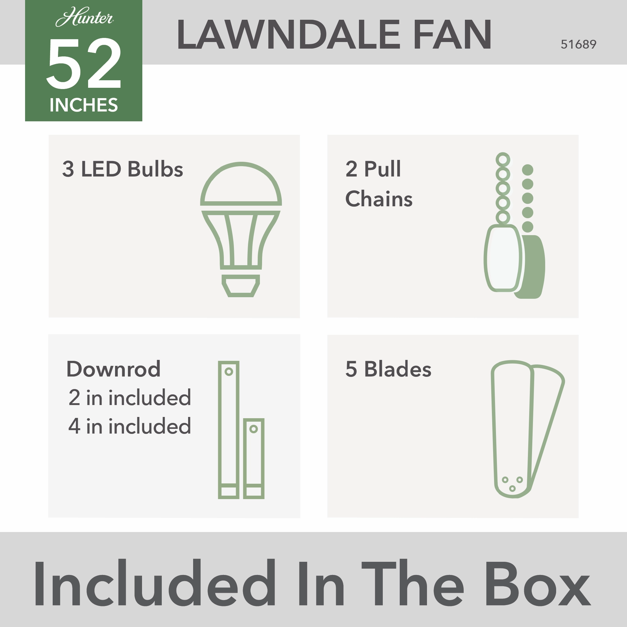 Lawndale 52"Ceiling Fan Matte Black