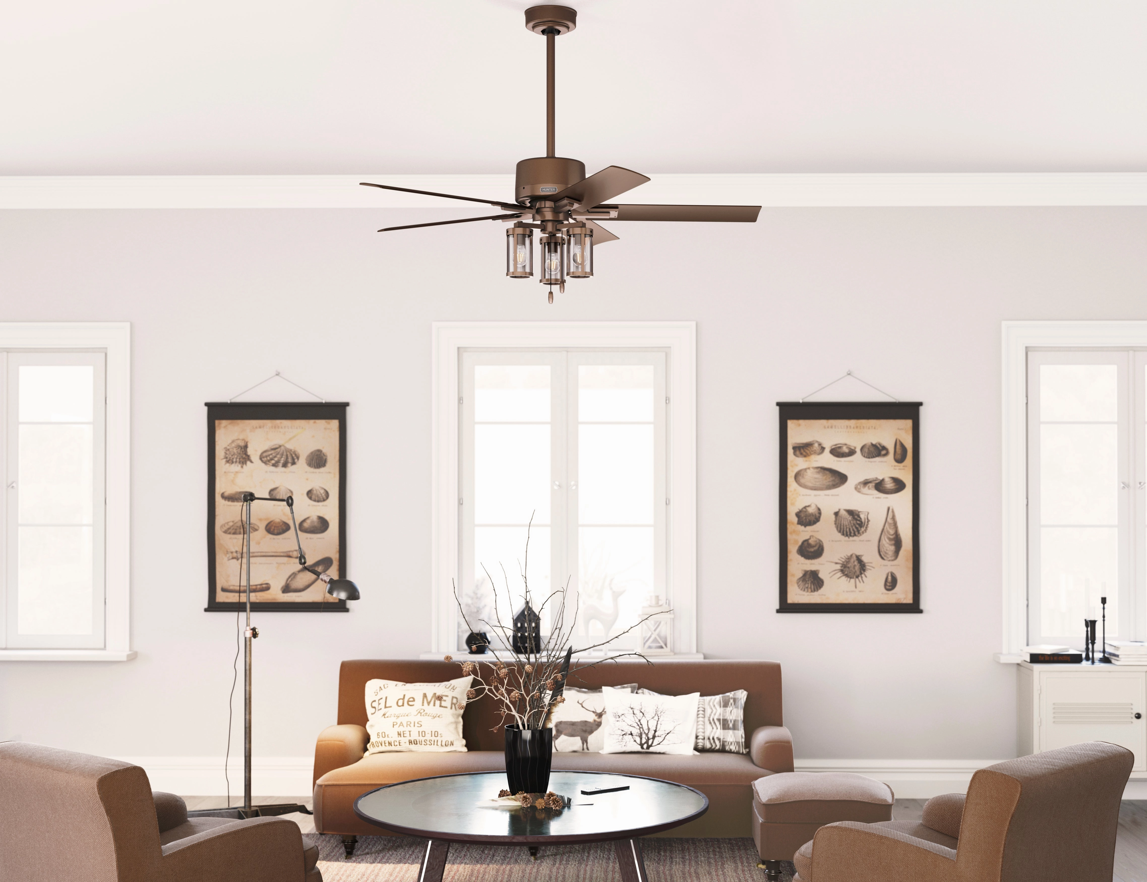 Lawndale 52"Ceiling Fan Satin Bronze