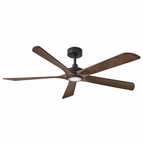 Layton 58" Smart Fan Matte Black oscillating medium fans with strong airflow