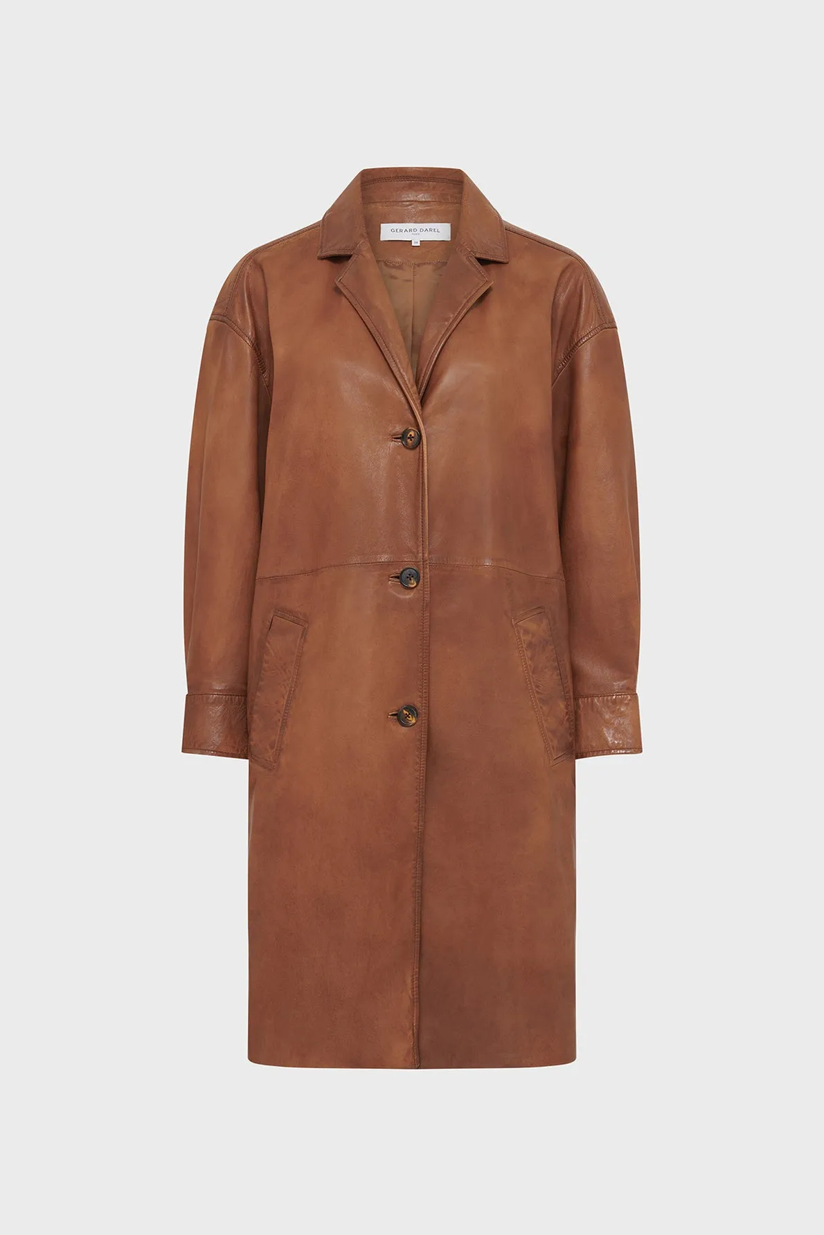Leather Garment Rosabelle Dby23b010 Brown Clothing_Gerard-Darel