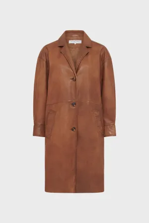 Leather Garment Rosabelle Dby23b010 Brown Clothing_Gerard-Darel