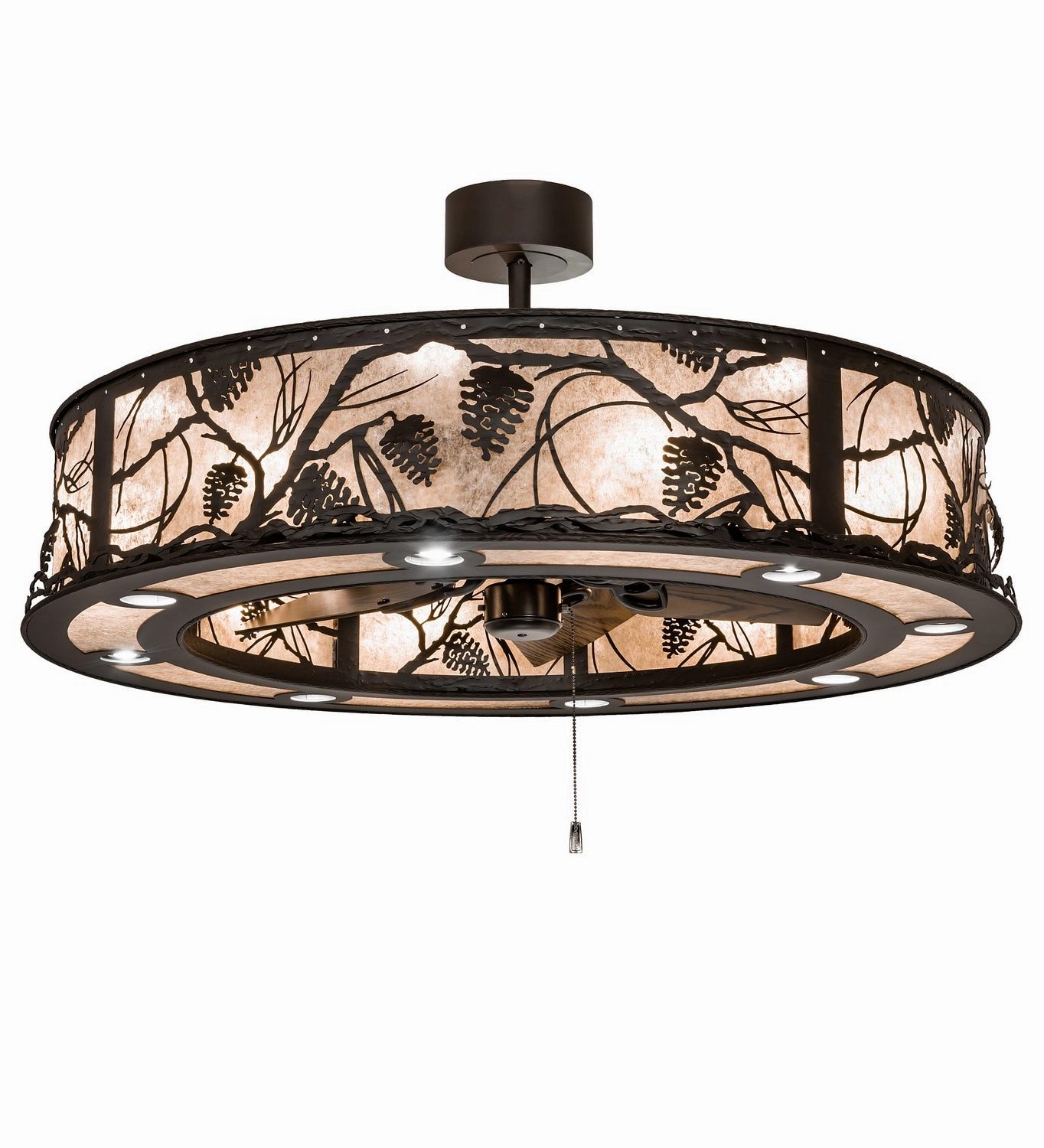 LED Chandel-Air decorative fandeliers with lights