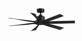 Lenzi 60"Ceiling Fan Black energy-efficient medium fans with remote