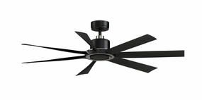 Lenzi 60"Ceiling Fan Black w/Brushed Nickel compact medium fans for desks and counters