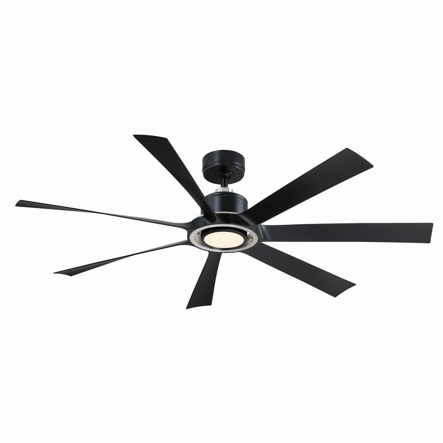 Lenzi 60"Ceiling Fan Black w/Brushed Nickel
