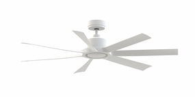 Lenzi 60"Ceiling Fan Matte White compact medium fans for desks and counters