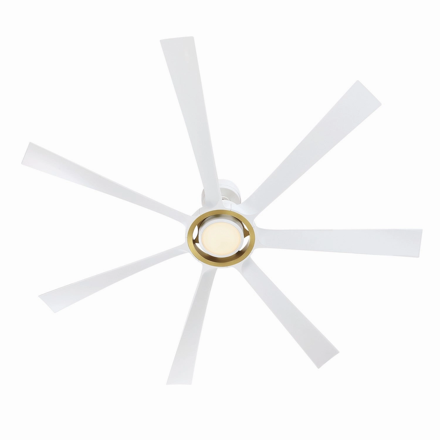 Lenzi 60"Ceiling Fan Matte White w/Brushed Satin Brass