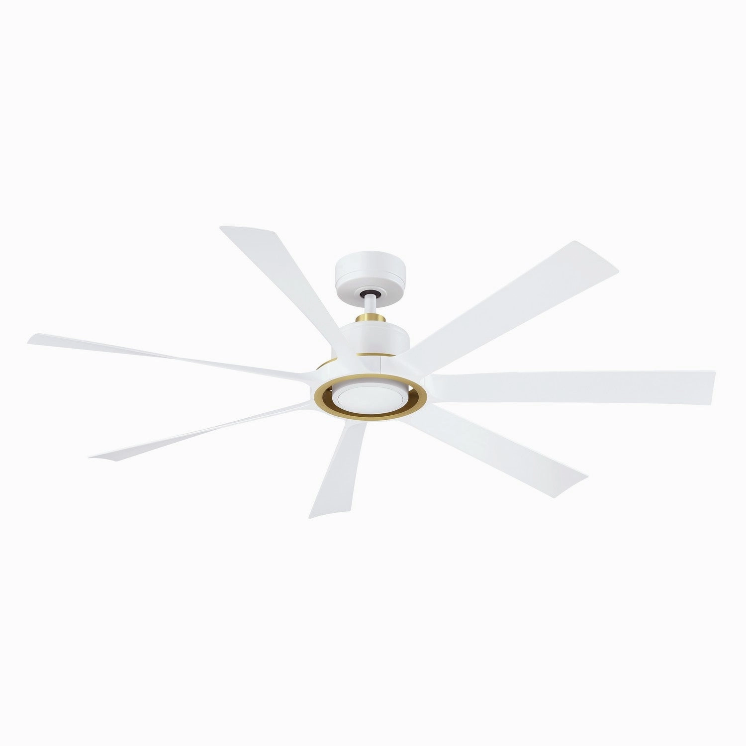 Lenzi 60"Ceiling Fan Matte White w/Brushed Satin Brass