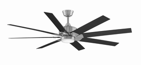 Levon Custom Motor Brushed Nickel stylish medium fans for contemporary homes