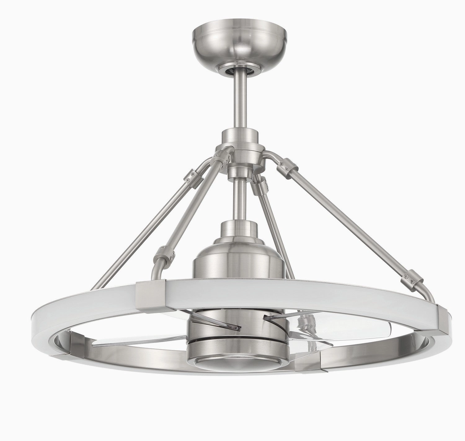 Levy 19"Ceiling Fan Brushed Polished Nickel decorative fandeliers with lights