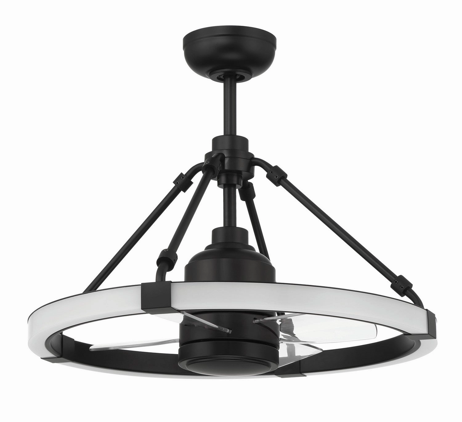 Levy 19"Ceiling Fan Flat Black decorative fandeliers with lights