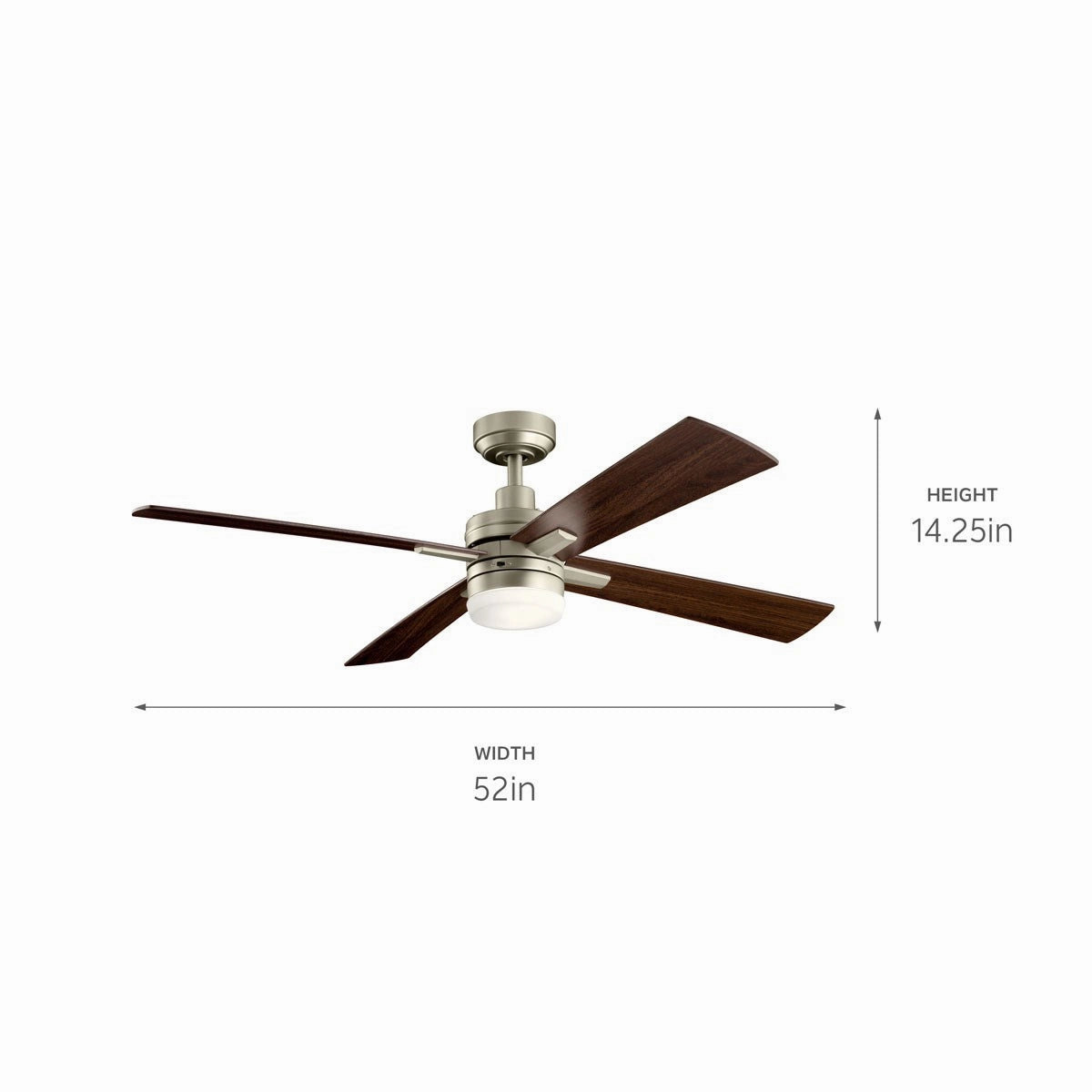 Lija 52"Ceiling Fan Brushed Nickel