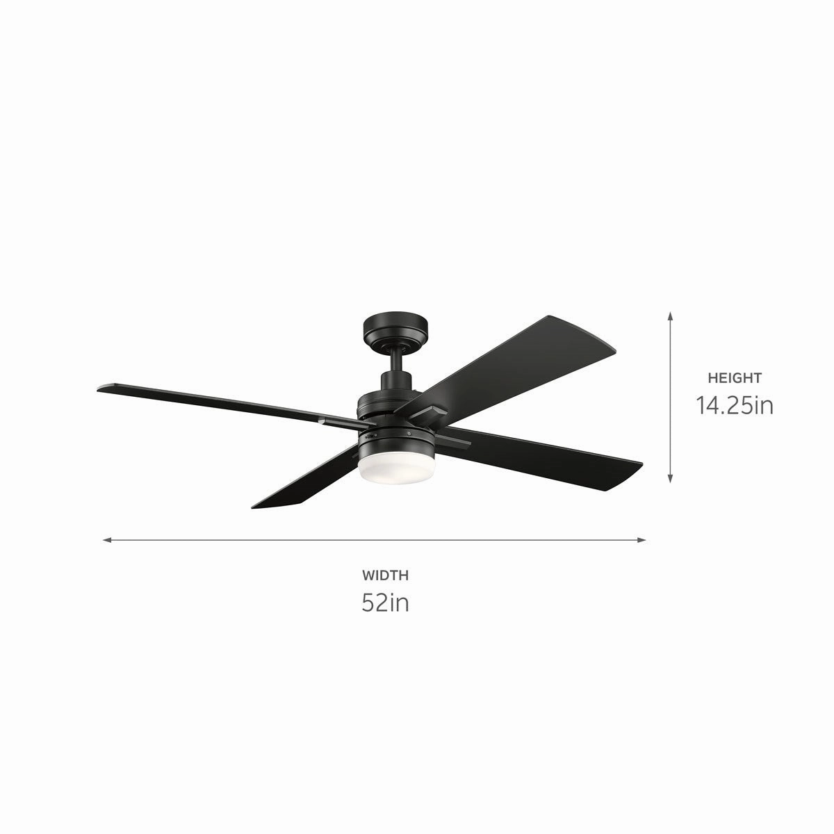 Lija 52"Ceiling Fan Satin Black
