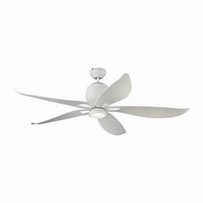 Lily 56"Ceiling Fan Matte White quiet medium fans for living room use