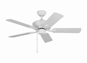 Linden 44" Ceiling Fan Matte White best small fans for home and travel