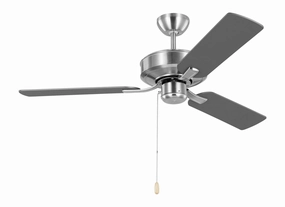 Linden 48" Ceiling Fan Brushed Steel best small fans for home and travel