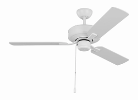 Linden 48" Ceiling Fan Matte White best small fans for home and travel