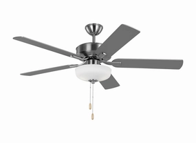 Linden 52" Ceiling Fan Brushed Steel quiet medium fans for living room use