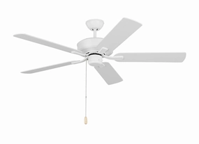 Linden 52" Ceiling Fan Matte White oscillating medium fans with strong airflow