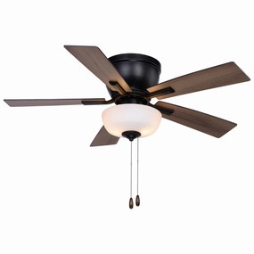 Lisbon 42"Ceiling Fan Black space-saving huggers with modern style