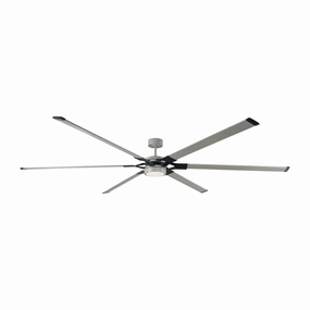 Loft 96"Ceiling Fan Painted Brushed Steel large electric fans for spacious rooms