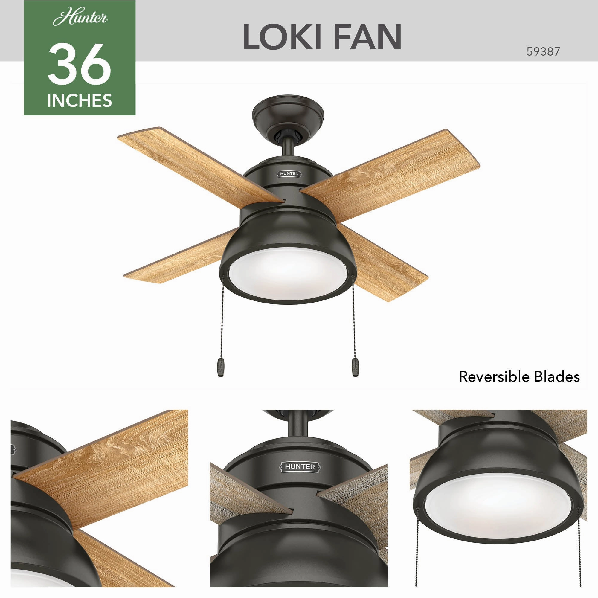 Loki 36"Ceiling Fan Noble Bronze