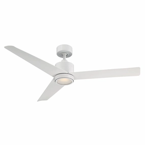 Lotus 54"Ceiling Fan Matte White compact medium fans for desks and counters